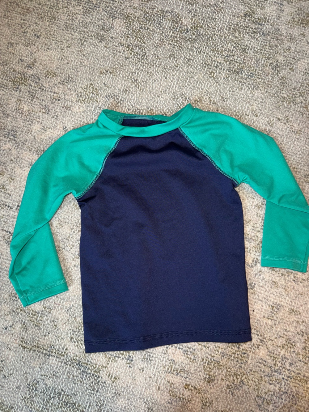 Cat & Jack Long-Sleeve Rashguard Swim Shirt - Teal & Navy